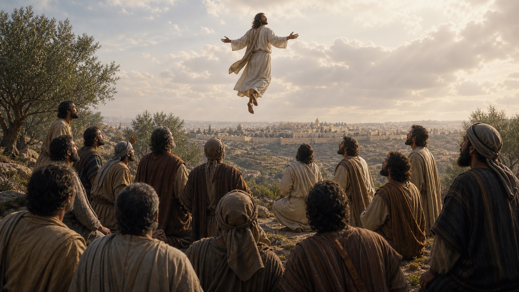 The Ascension of Jesus scene